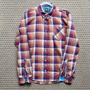 Pretty Green Multicolor Plaid Button Down Shirt
